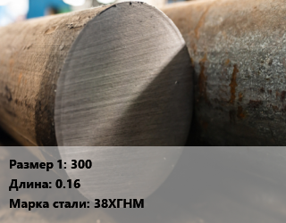 Поковка круглая 300 L=0.16 Сталь: 38ХГНМ цена от 156000 Тг / т, где купить, условия доставки в Алматы и Алматинской области